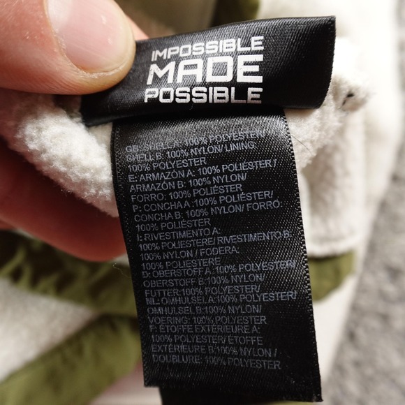 North Face Jacket Womens S White Green Denali Polartec Fleece Full Zip Coat Hike - Picture 10 of 12